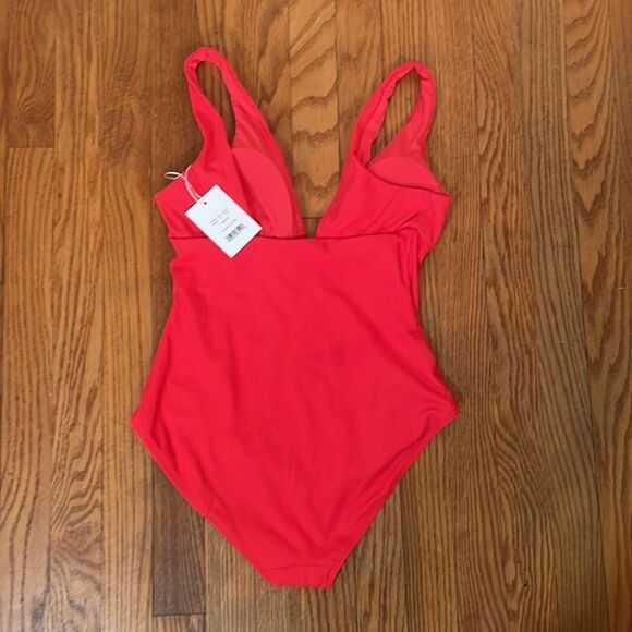 Andie Marine Layer Augustine One Piece Hibiscus Small NWT - Picture 3 of 7